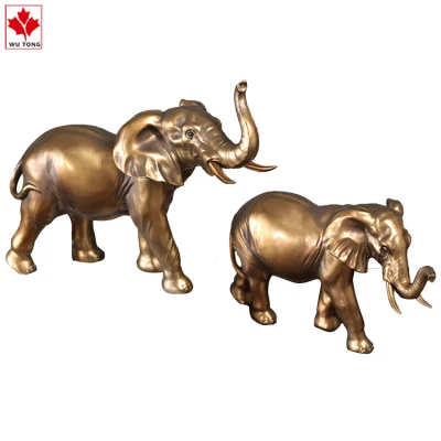 Estatuetas de elefante de resina, estátua de animal, decoração para casa