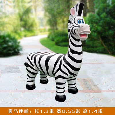 Jardim resina arte decoração animal fibra de vidro tamanho vida estátua zebra jardim escultura animal