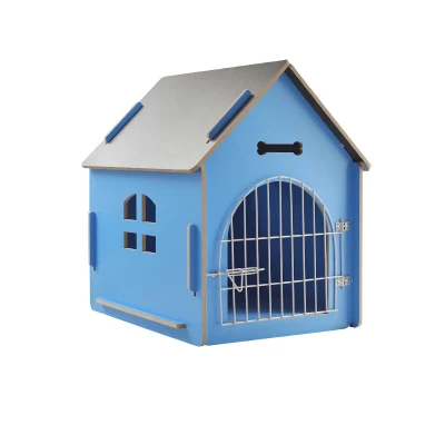 Casa de cachorro ao ar livre ninho de gato casa de animais de estimação canil venda quente destacável de madeira luxo moda casas de animais com porta
