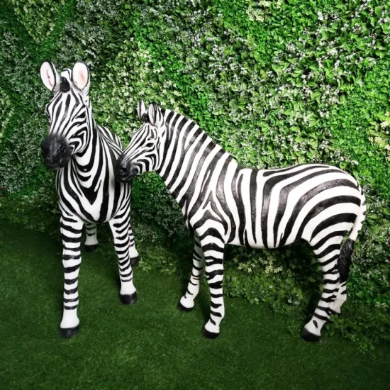 Apoio Personalizar Grandes Adereços de Festa Resina Fibra de Vidro Estátuas de Animais Zebra