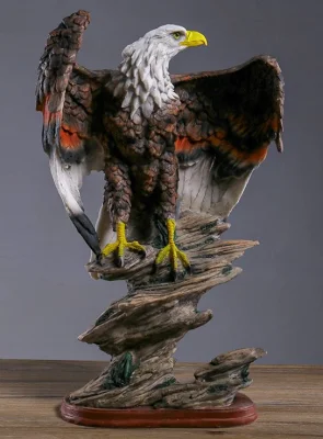 Estátuas de artesanato em resina de águia Esculturas de animais em poliresina