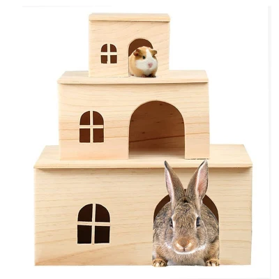 Gaiolas, transportadores e casas para animais de estimação Produto Casa de hamster de madeira
