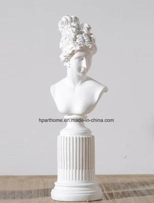 Senhora artificial branca concisa moderna Polyresin Figure Figurine Furnishing