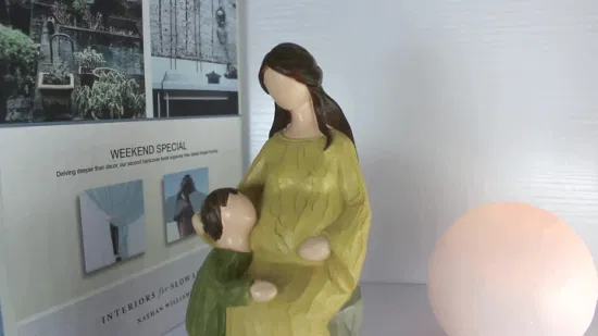 Resina Mãe e Filho Estátua Decoração de Casa Presente do Dia das Mães